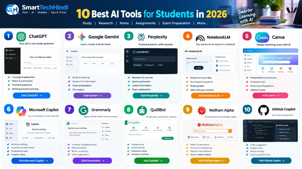 10 Best AI Tools for Students in 2026 10 best ai tools for students in 2026