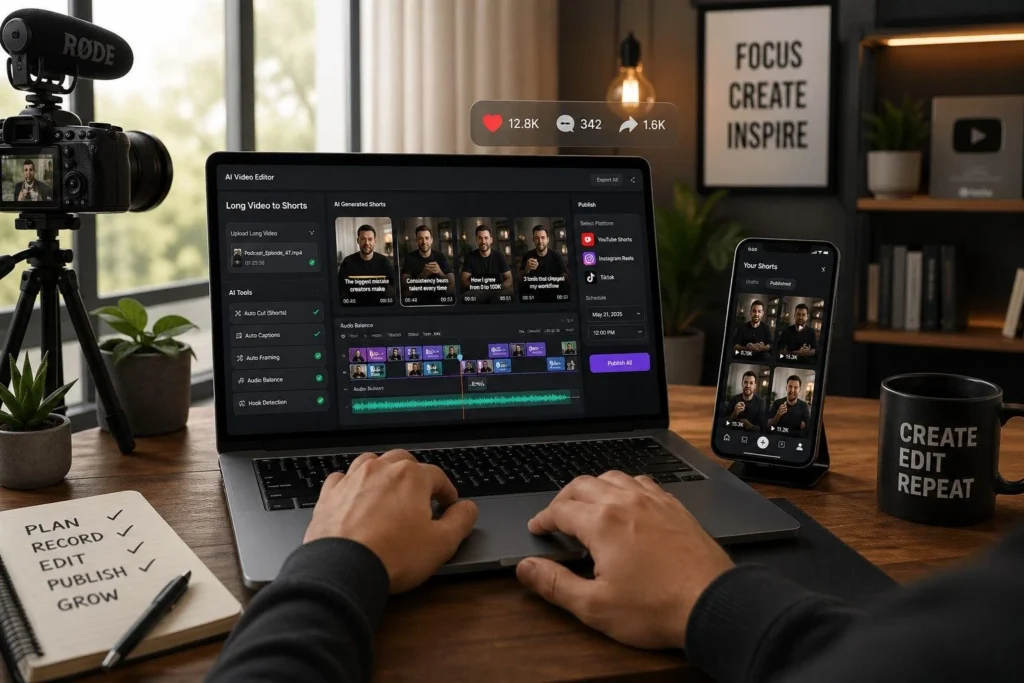 Free AI Video Generator 4 faceless video focus create & inspire