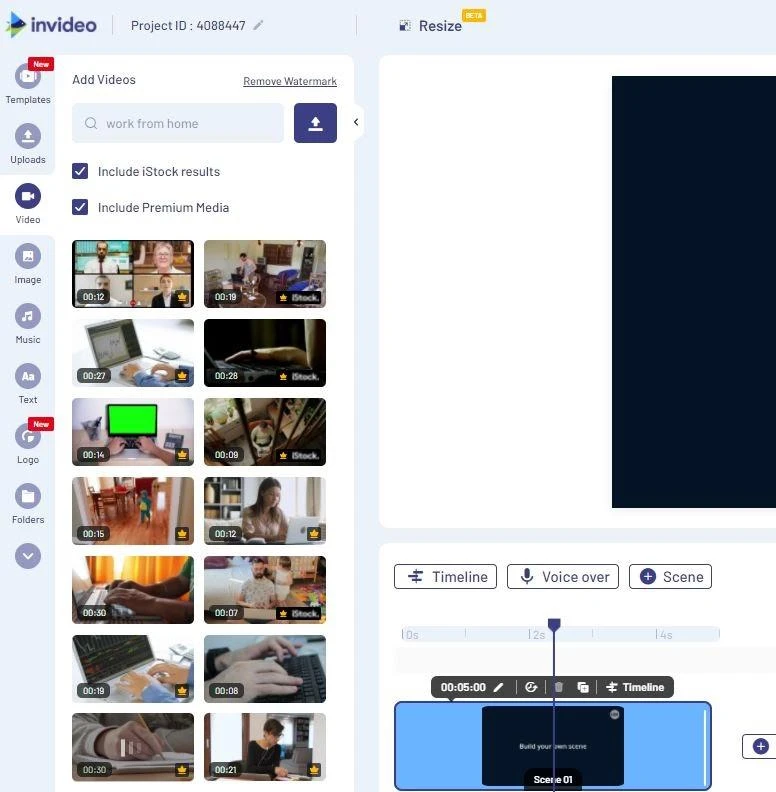 Free AI Video Generator 4 faceless video invideo ai media editor